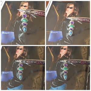 Elegant Sterling Silver w/ Amesyth & Monarch Stone Pendant